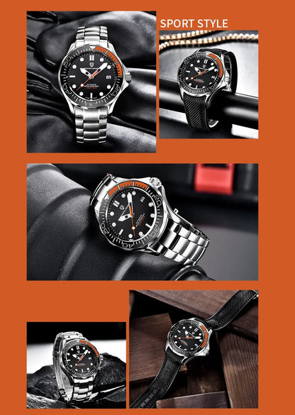 2026 New PAGANI DESIGN 007 Men's Watches Gold Luxury Mechanical Wristwatches Automatic Watch Men AR Sapphire Waterproof Luminous