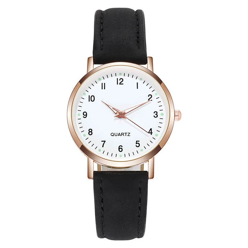 Fashion  Luminous  Leather Strap Wristwatch Women Small Dial Quartz Watch Ladies Clock Gift Relojes Para Mujer Dropshipping