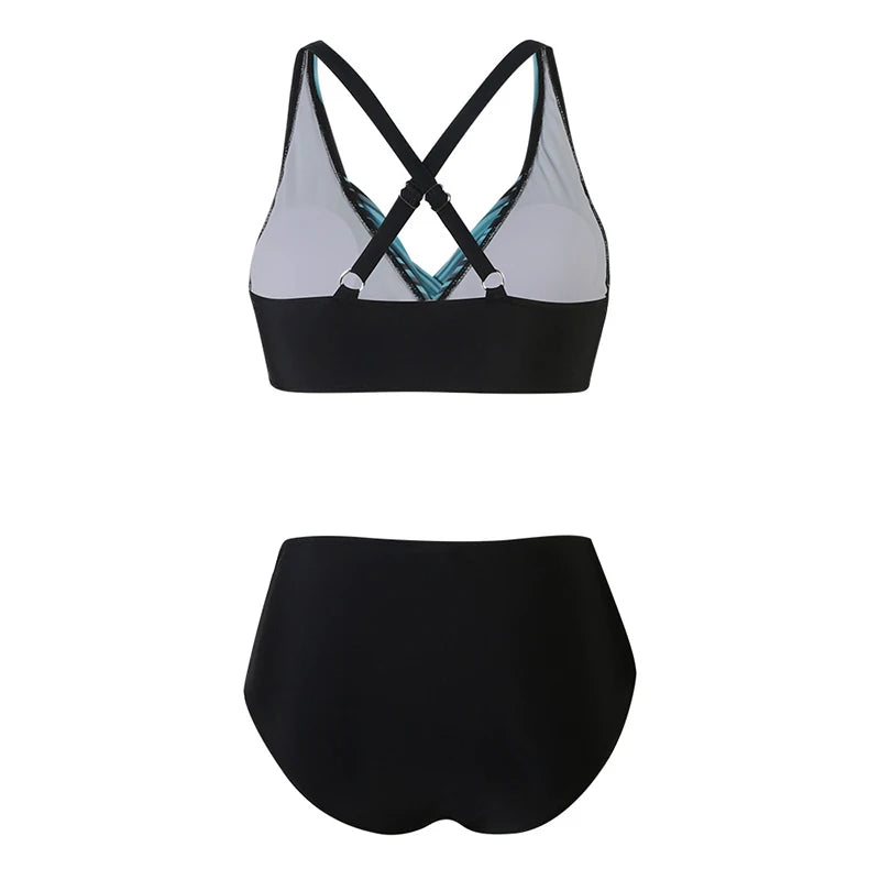 2023 New Women Swimsuit Sexy Women High Waist Bikini Swimwear Female Two Piece Beachwear Printed Bikinis Set Bathing Suit