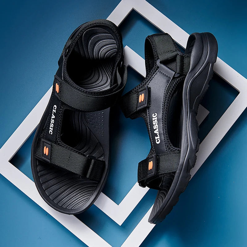 Sandals Men's 2025 Summer New Sports and Casual Beach Shoes Summer Outerwear Soft Roman Sandals
