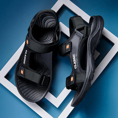 Sandals Men's 2025 Summer New Sports and Casual Beach Shoes Summer Outerwear Soft Roman Sandals