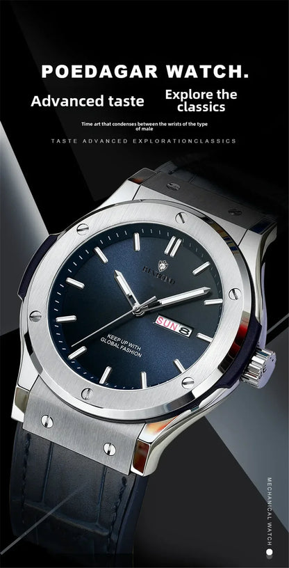 Fashion Quartz Wristwatches New Gifts Sports Leather Mens Automatic Watches For Man Luxury Automatic Watch Men Digital Clock