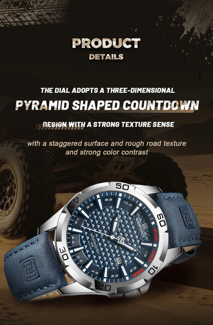 NAVIFORCE Brand Men Fashion Quartz Watches Male Leather Strap Sport Waterproof Wristwatches CalendarClock Relogio Masculino