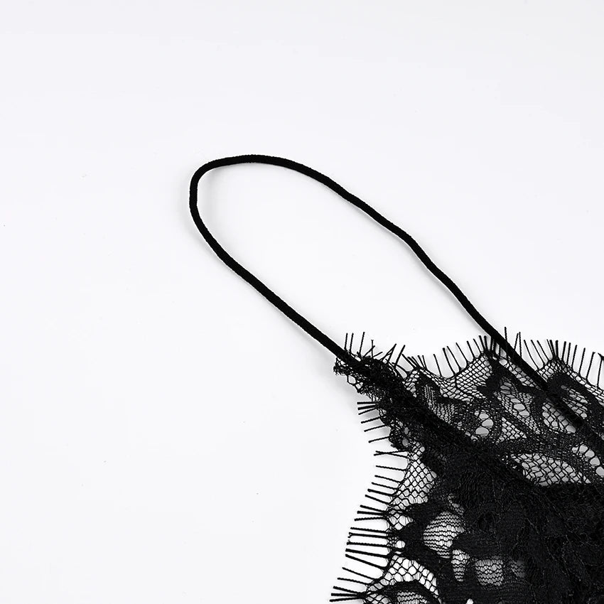 Linad Sexy Black Backless Lace Camisole Women Street Chic Spaghetti Strap Tops Female Casual Patchwork Silk Vest Female 2025