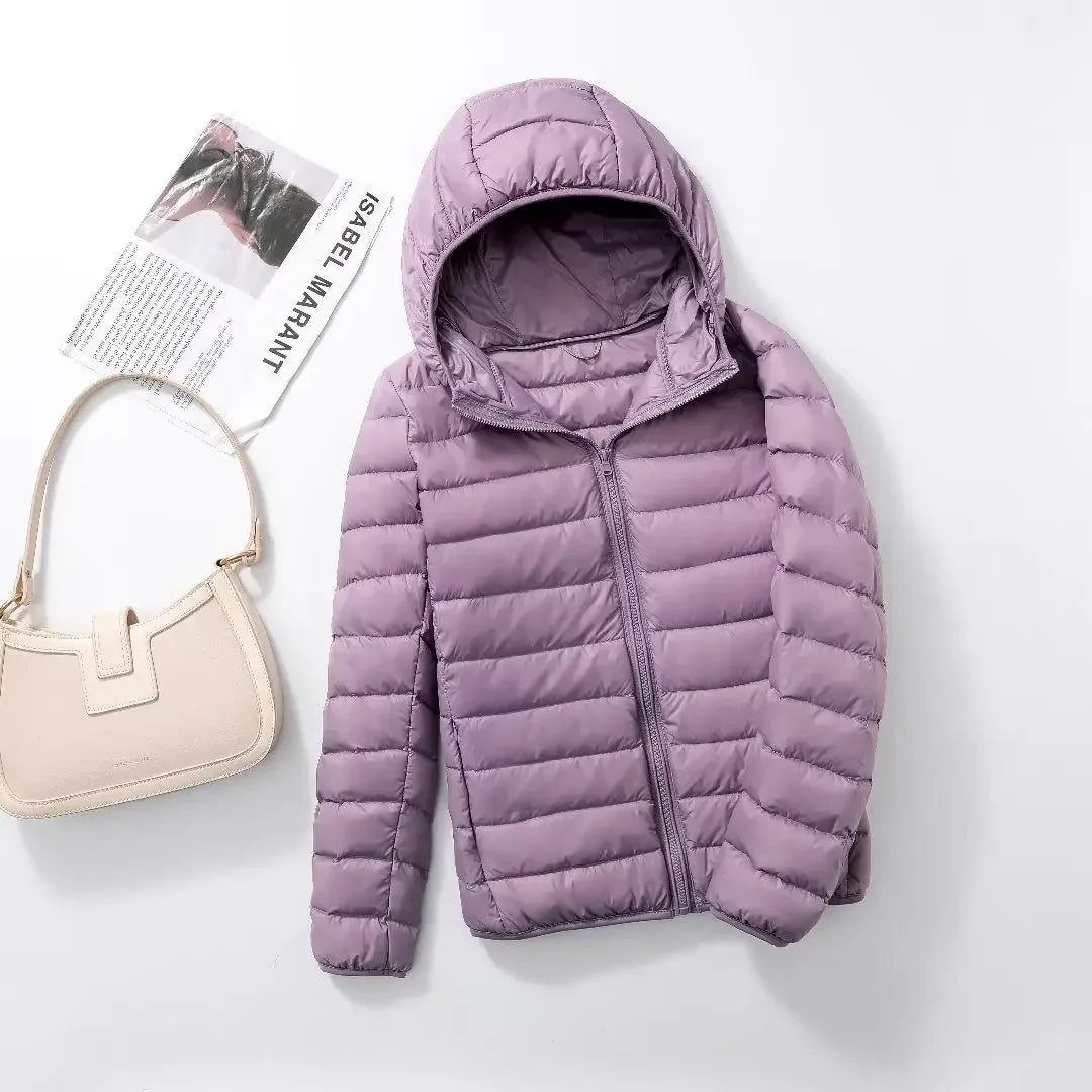 15 Colors Women Puffer Jackets Plus Size 5xl 6xl 7xl 2025 New Spring Autumn Hooded Female Ultra Lightweight Packable Down Coats
