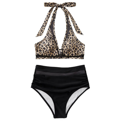 High Waist Bikini Set Sexy Push Up Swimsuit Women Black Beachwear Tummy Control Swimwear Adjustable Bathing Suit Bikinis 2024