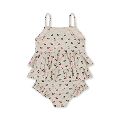 Cute Baby Girls Bikinis Set 2025 Summer Children Beach Wear Ruffle Kids Swimsuit Bathing Suit Printed Swimwear Monokini