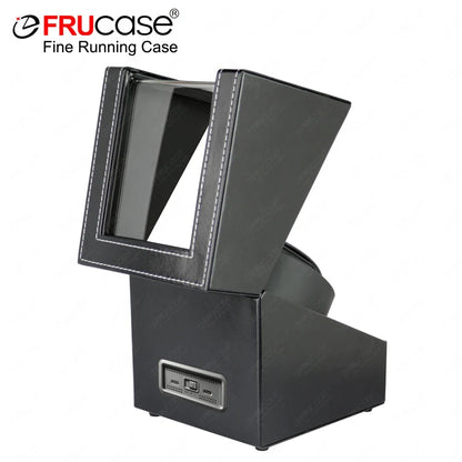 FRUCASE PU Watch Winder for Automatic Watches Watch Box USB Charging