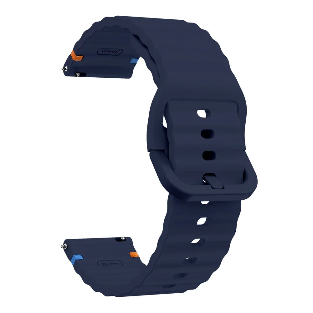 22mm Watch Strap For Xiaomi Watch 2 Pro S4 sport S3 S2 S1 Active/Mi Watch color 2 Smartwatch Watches Band Silicone Wave Bracelet