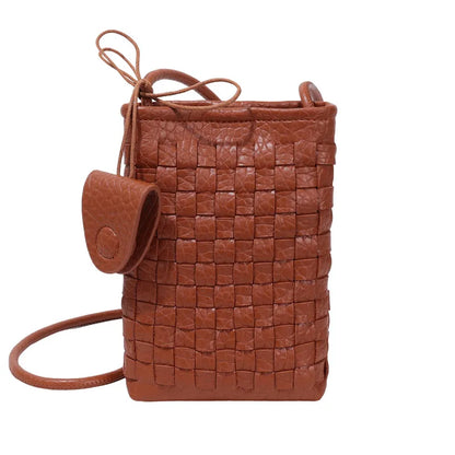 Women's Bag PU designer luxury bags woman 2026 Shoulder bags Fashion niche woven minimalist crossbody bag Wallet
