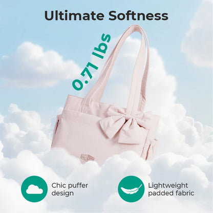 BAGSMART Versatile Travel Tote Bag Women Commuting Bag Multiple Pockets Messenger Handbag College School Shoulder Bag