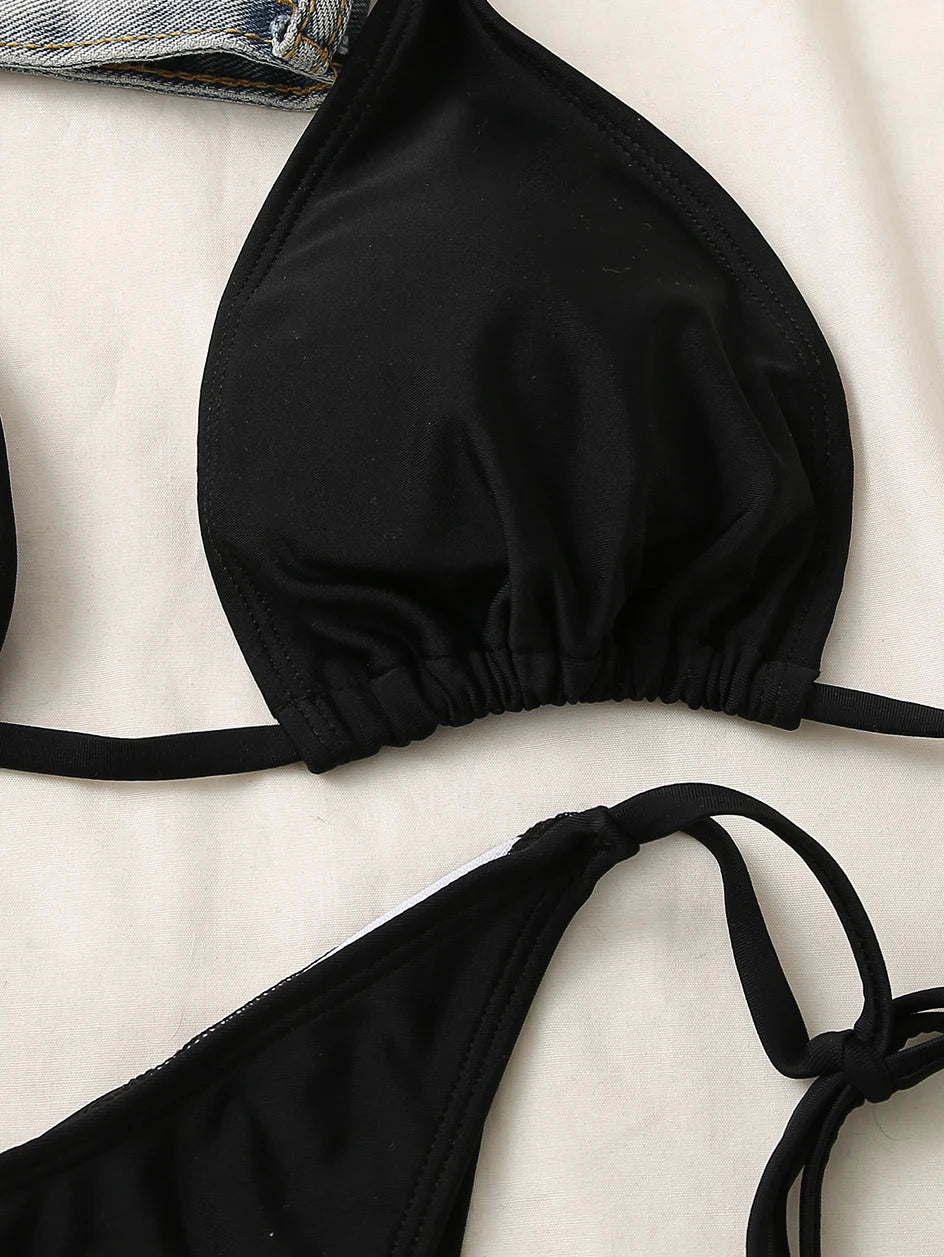 Sexy Micro Bikini 2023 Woman Swimsuit Criss Cross Swimwear Women String Thong Bikinis Set Female Bathing Suit Beach Wear biquini