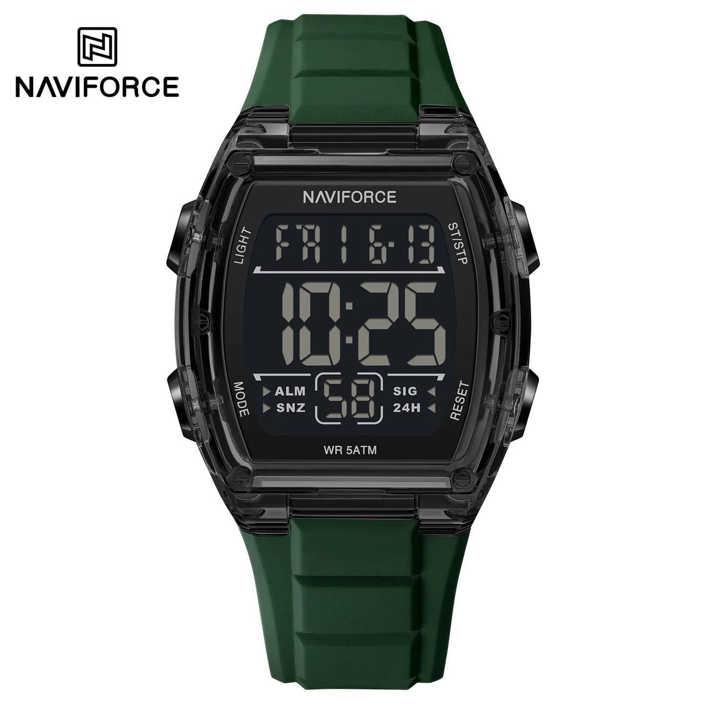 NAVIFORCE Top Brand Luxury Mens Watches Alarm Stopwatch LED Digital Backlight Display Waterproof Sport Watch Men Montre Homme