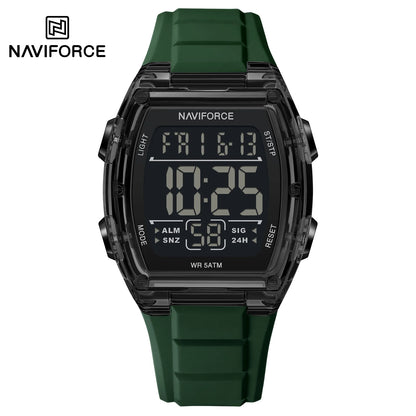 NAVIFORCE Top Brand Luxury Mens Watches Alarm Stopwatch LED Digital Backlight Display Waterproof Sport Watch Men Montre Homme