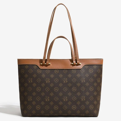 2026 New Women's Retro Casual Tote Bags - Large Capacity Color Block Handbags Versatile Trendy Shoulder Bags for Daily & Commute