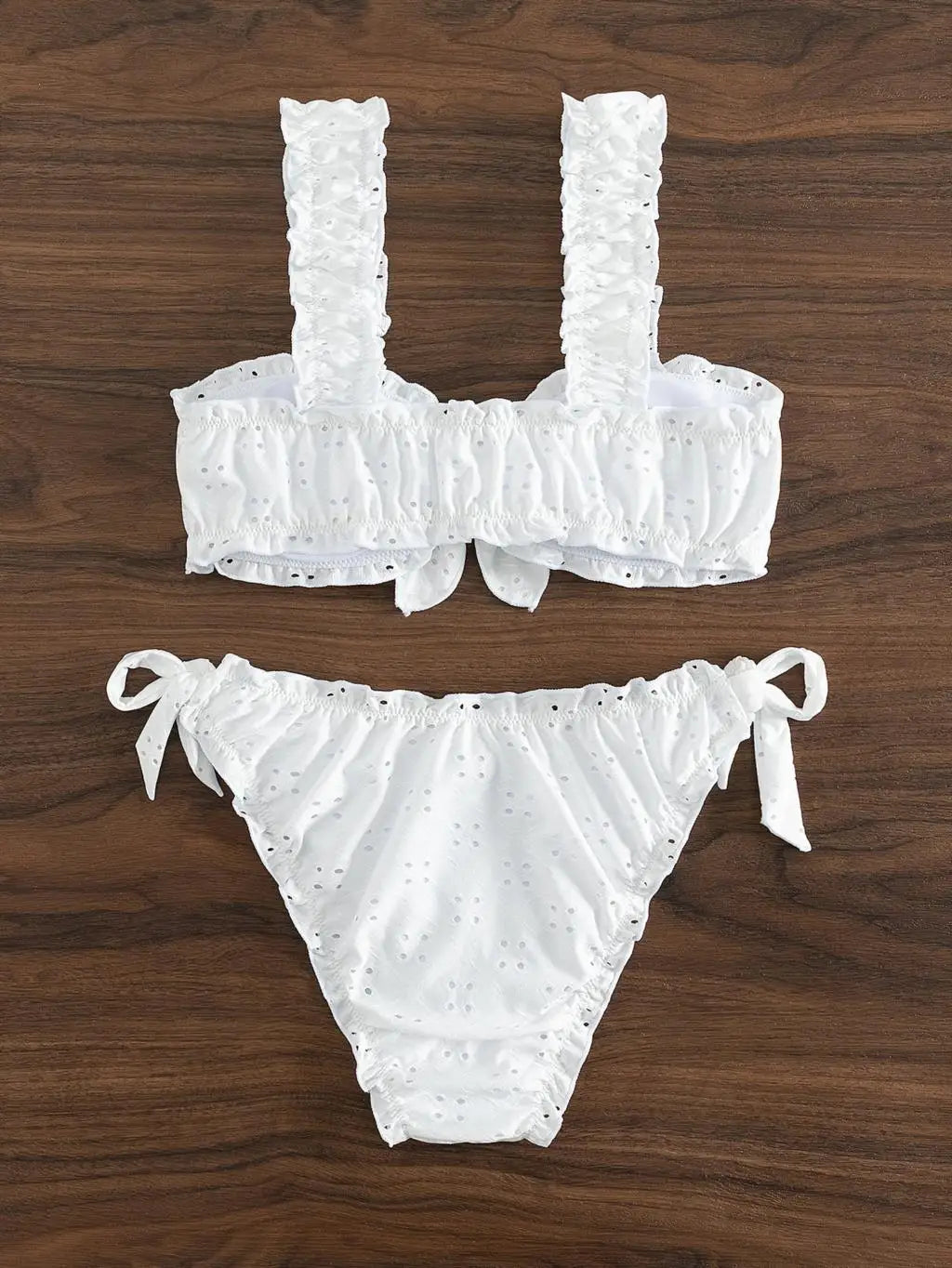 Schiffy Knot Front Tie Side Bikinis 2026 White Swimsuit Women Swimwear Female Sexy Bathers Bathing Swimming Swim Suit Beachwear