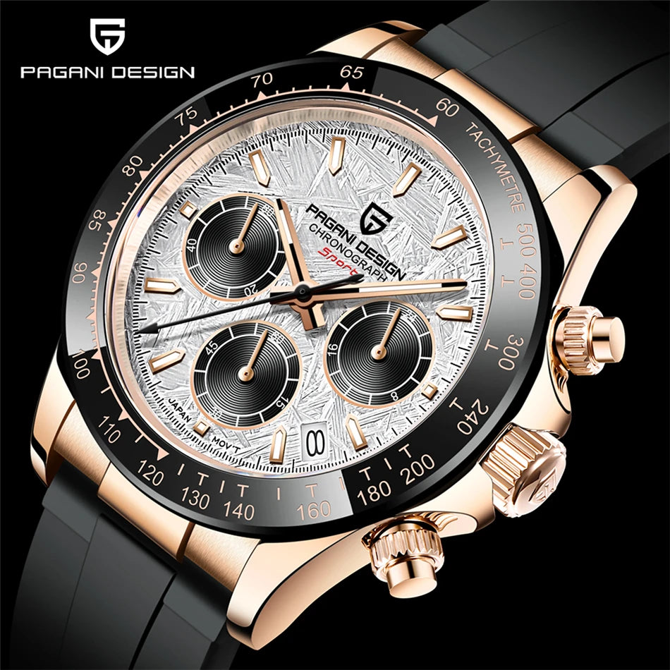 PAGANI DESIGN 2026 New Men Watches Luxury Quartz Watch For Men 100M Waterproof Sports Chronograph Wristwatch for Men gift