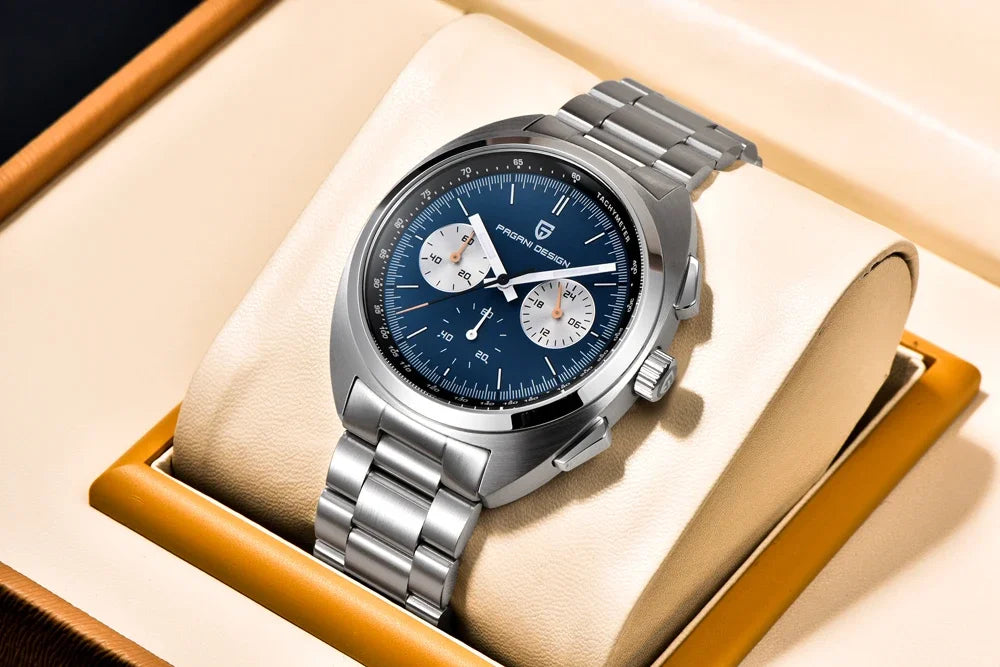 2026 New PAGANI DESIGN Mens Panda Watches Luxury Quartz Watch For Men Chronograph Wristwatches AR Sapphire Leather Luminous Gift