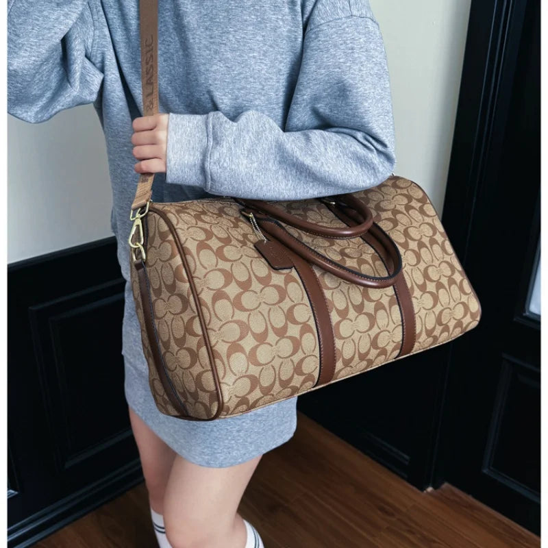 Women's Classic Boston Handbag Large Capacity Elegant Travel Duffle Bags for Women Weekend Luggage Travel Shoulder Bag