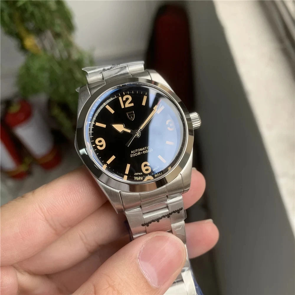 PAGANI DESIGN 2024 New 36MM Men Automatic Mechanical Watches NH35 Sapphire Stainless Steel AR Coating 20Bar Clock Watch for Men