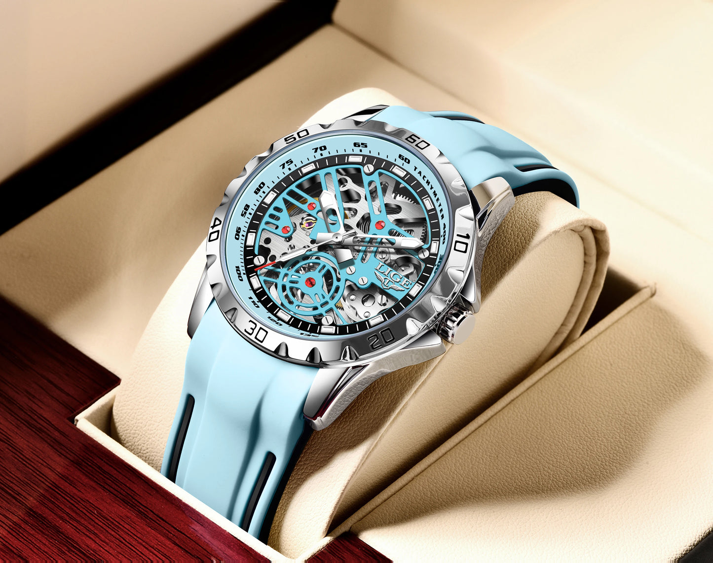 LIGE Top Luxury Automatic Watch For Men Mechanical Watches Men Sports Waterproof Stainless Steel Men Watch Reloj Hombre