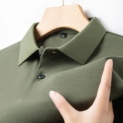 Men's 100% Cotton Polo Shirt - Summer Casual Breathable Tee,19 Colors,Ideal for Golf and Sports,Business Casual,Silk-Like Finish