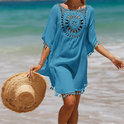 CROCHET BIKINI-Women's Sexy Swimsuit Cover Up Dress Summer Bathing Suit Beachwear Shirt Cover-ups for Women