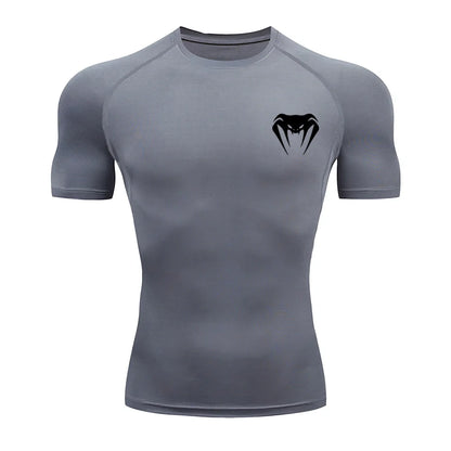 Compression T-Shirt Men Bodybuilding Sportswear Short Sleeve Quick Dry Workout Shirts Sport Tops Tee Gym Running T-shirt Men