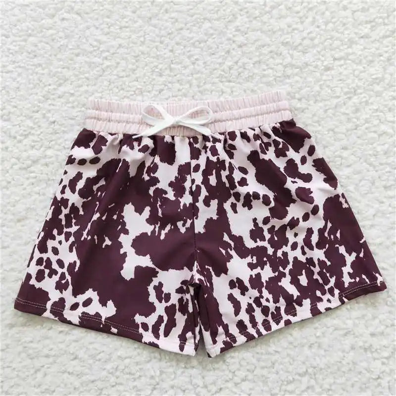 Wholesale Children Summer Grey Camo Print Swimsuit Kid Stretchy Swimwear Infant Matching Baby Boy Girl Swimming Trunks Shorts