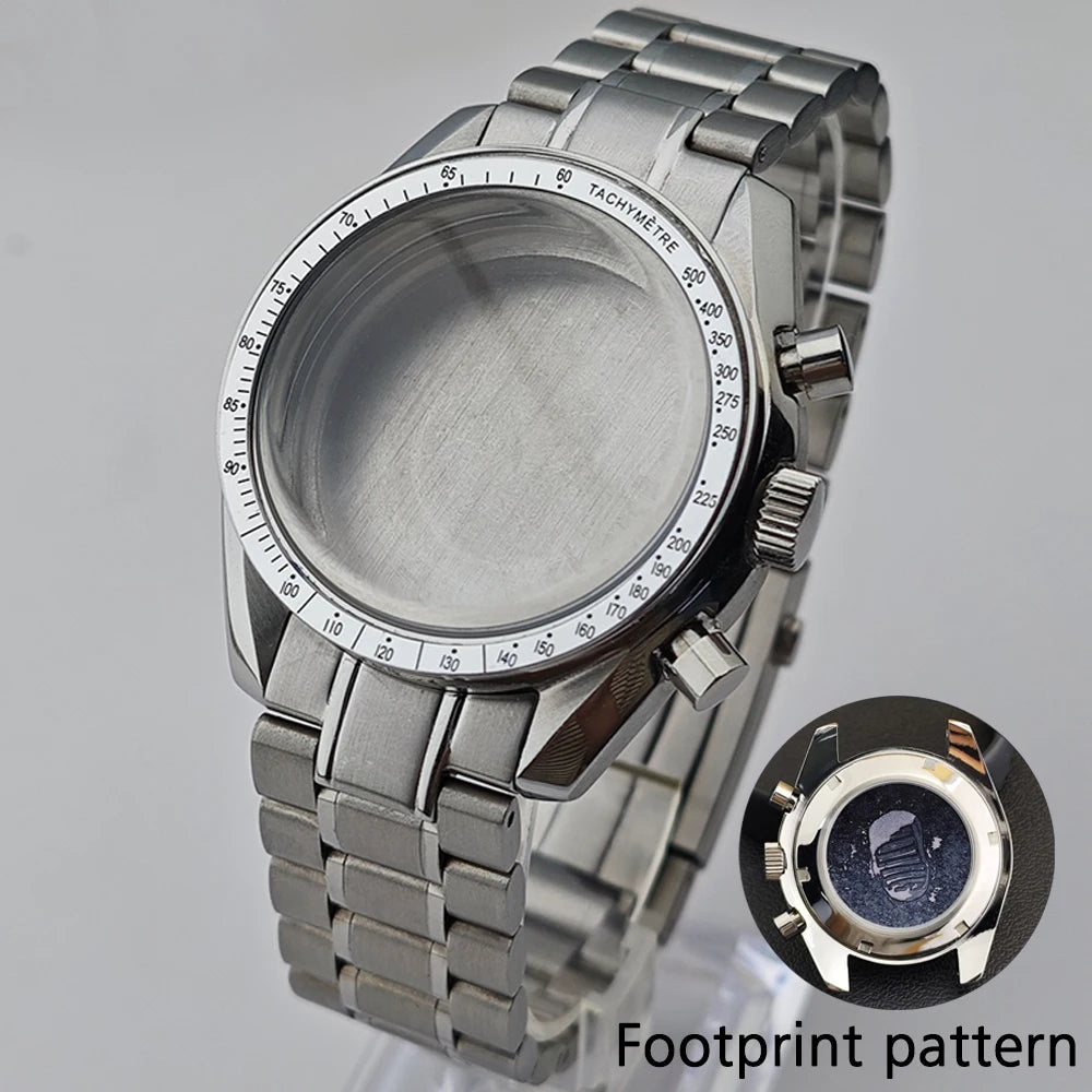 39.7mm Case Watches Metal Case Fits VK63 Movement Accessories Sapphire Glass Equipped With Bezel And Strap VK63 Dial