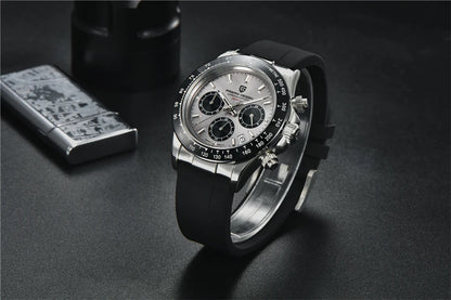 40mm New V2 PAGANI DESIGN Men's Quartz Watches Sapphire Retro Chronograph Stainless Steel Waterproof Watch Men Relogio Masculino