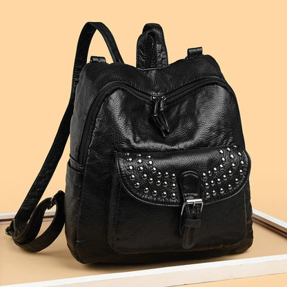 Women High quality leather Backpacks Vintage Female Shoulder Bag Sac a Dos Travel Ladies Bagpack Mochilas School Bags For Girls