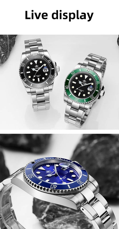 ADDIESDIVE AD2503 Luxury Men Automatic Watch 8215 Movement Sapphire Glass Diving Watches 200M Waterproof Mechanical reloj hombre