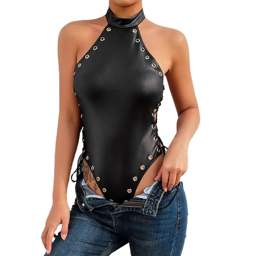 One-piece  Stylish Pure Color Slim-fitting Bikini Female Women Swimsuit Skinny   for Beach