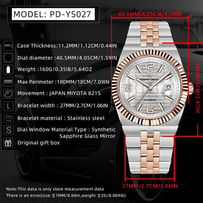 PAGANI DESIGN Watches Luxury Retro Mechanical Watches For Men Sapphire Glass New Waterproof Luminous Stainless Steel Men's Watch