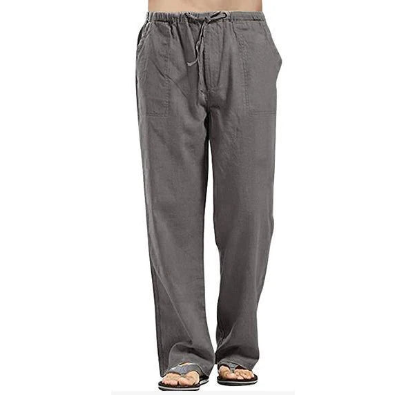 Fashion Mens Linen Wide Pants Korean Trousers Oversize Sports Streetwear Male Spring Yoga Pants Casual Men Clothing Sweatpants
