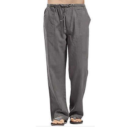 Fashion Mens Linen Wide Pants Korean Trousers Oversize Sports Streetwear Male Spring Yoga Pants Casual Men Clothing Sweatpants