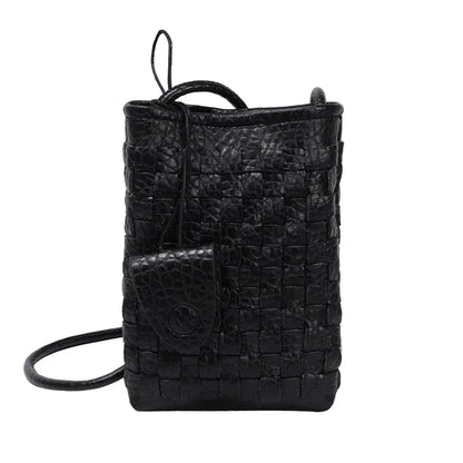 Women's Bag PU designer luxury bags woman 2026 Shoulder bags Fashion niche woven minimalist crossbody bag Wallet