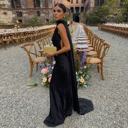 Sexy Ribbon Sleeveless Long Dress Women Elegant Slim Stain Backless Lace Up Party Dresses 2026 Fashion Solid Holiday Robe Lady