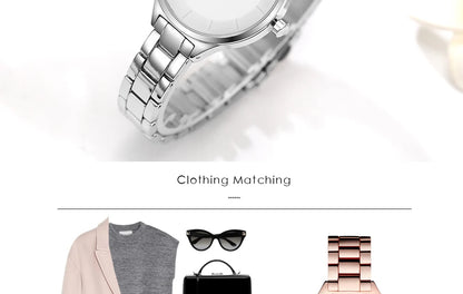 TOP Luxury Rose Gold Women's Watch Stainless Steel Ladies Wrist Watches Relogio Feminino Fashion Female Hour Reloj Mujer