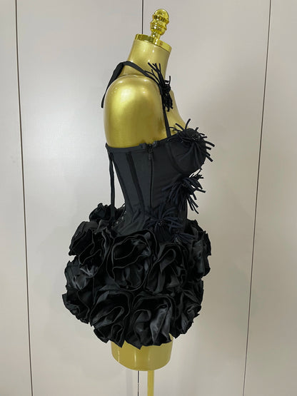 Sexy Halter Prom Gown Celebrity Club Two Piece Set Cocktail Elegant Women Fashion Luxury Birthday Party Red Black Bandage Outfit