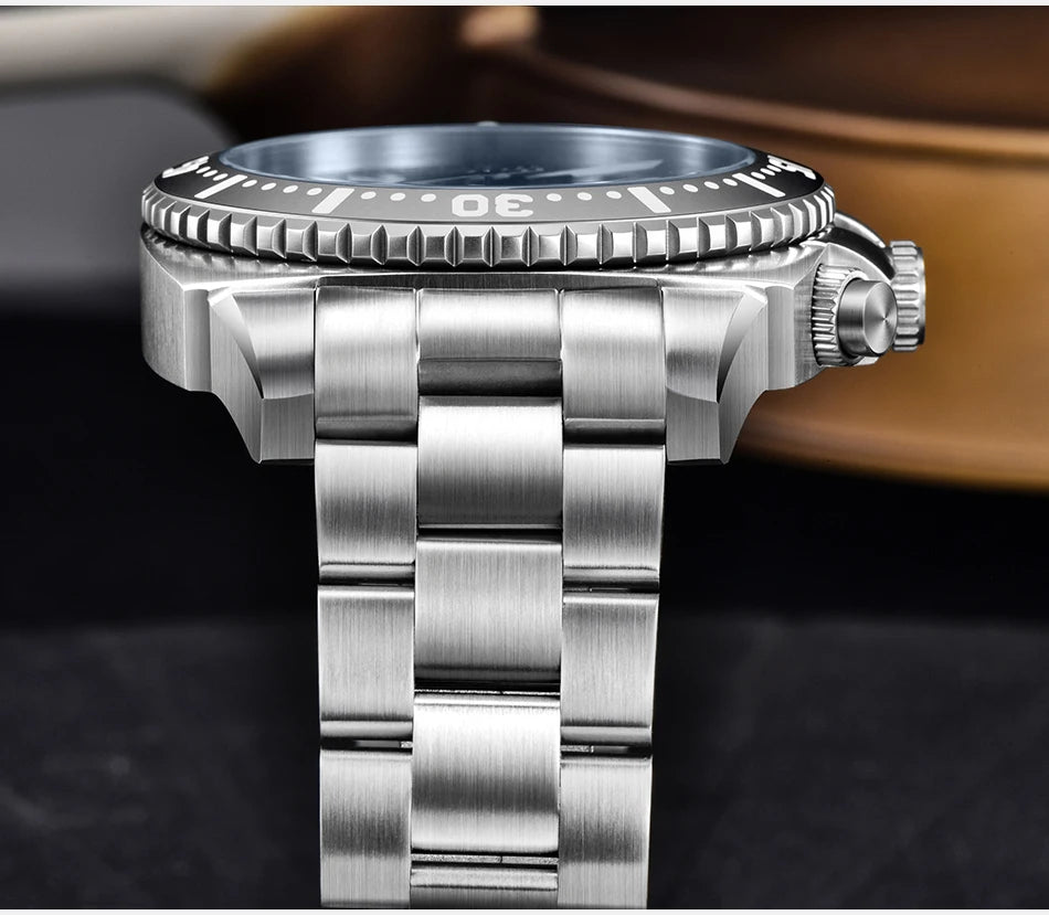 FEELNEVER New Diver Quartz Watch for Men 316L Stainless Steel Sapphire Big Dial Watch Men Outdoor 1000M Waterproof Men's Watches