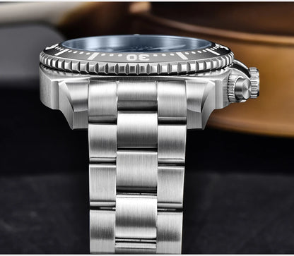 FEELNEVER New Diver Quartz Watch for Men 316L Stainless Steel Sapphire Big Dial Watch Men Outdoor 1000M Waterproof Men's Watches