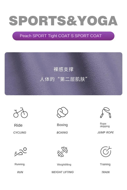 Jackets for Women Fit Coat Women Women Jacket Zippers Casual Wear Long Sleeve Tight Yoga Clothing Slimming Yoga Sports Jacket