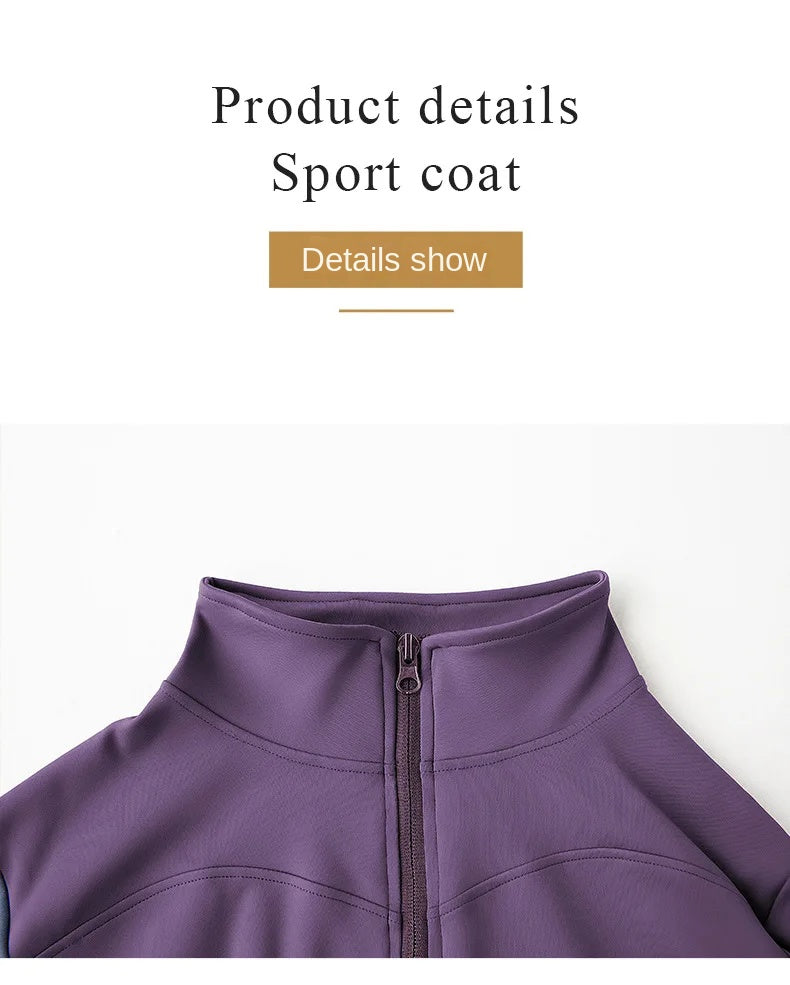 Jackets for Women Fit Coat Women Women Jacket Zippers Casual Wear Long Sleeve Tight Yoga Clothing Slimming Yoga Sports Jacket